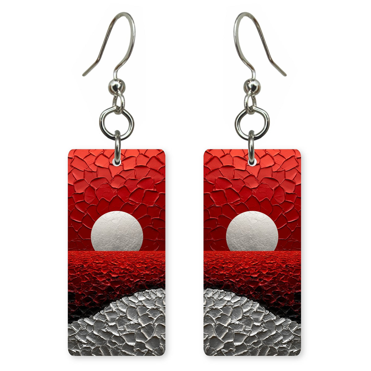 Silver Scarlet Stoicism Earrings | FWX2254