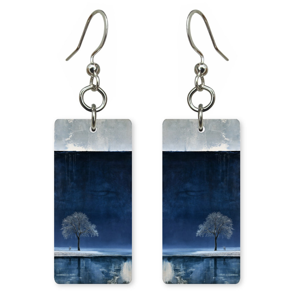 Midnight Blue Solitude Earrings | FWX2255