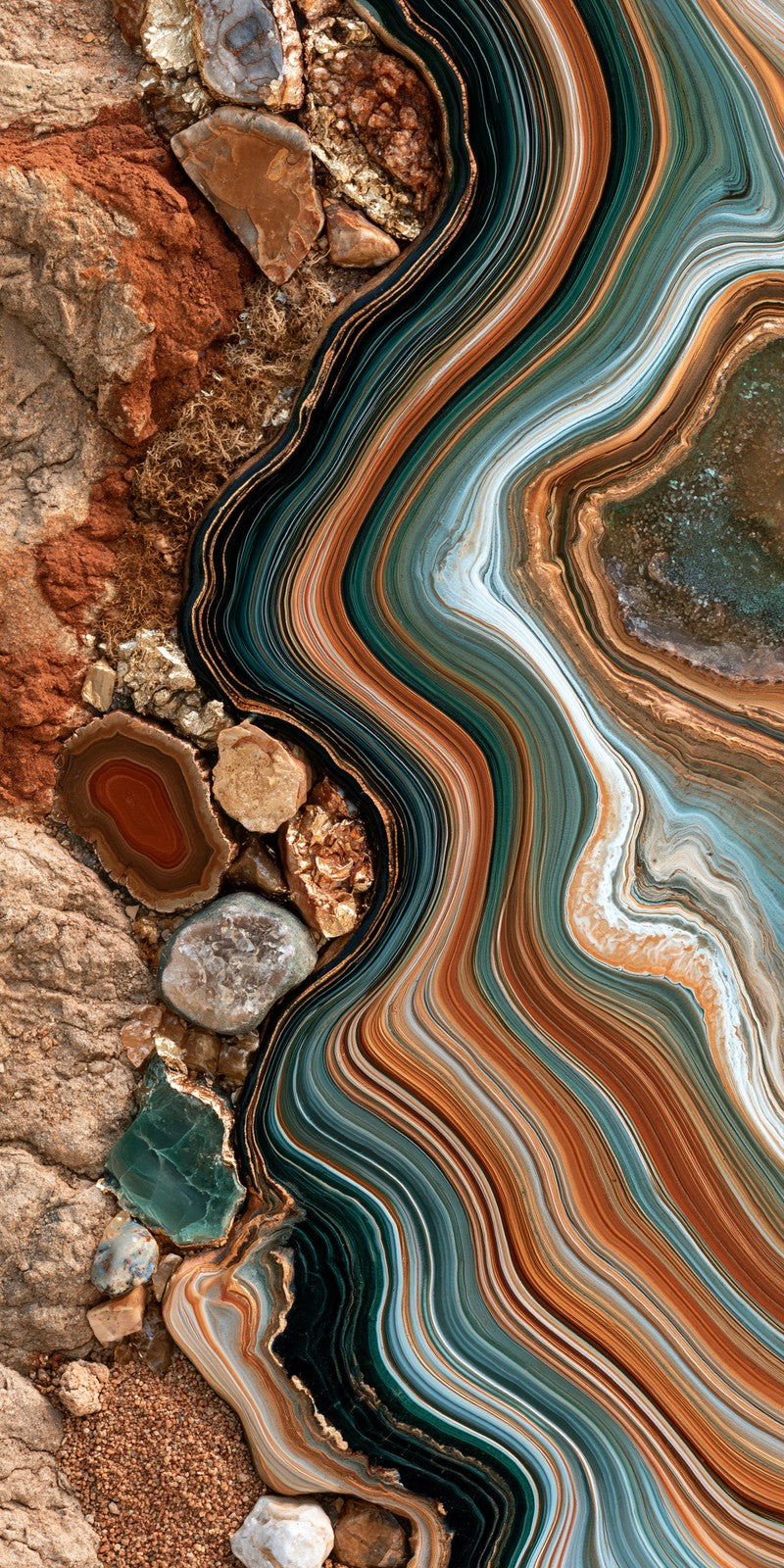 Rust Teal Wisdom Earrings | FWX2268