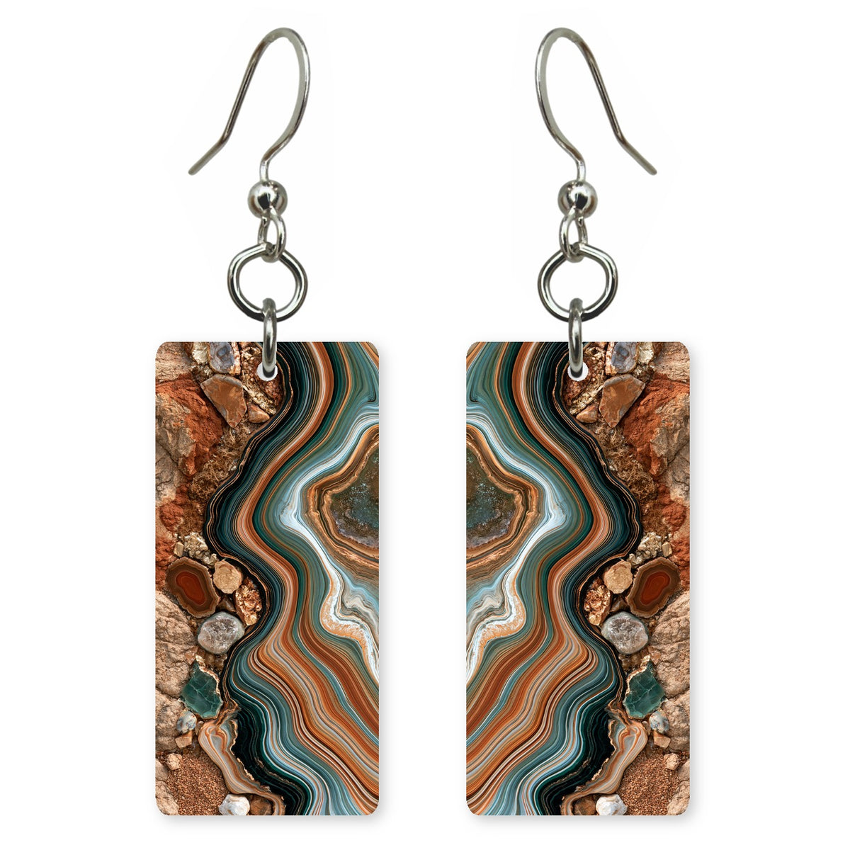 Rust Teal Wisdom Earrings | FWX2268
