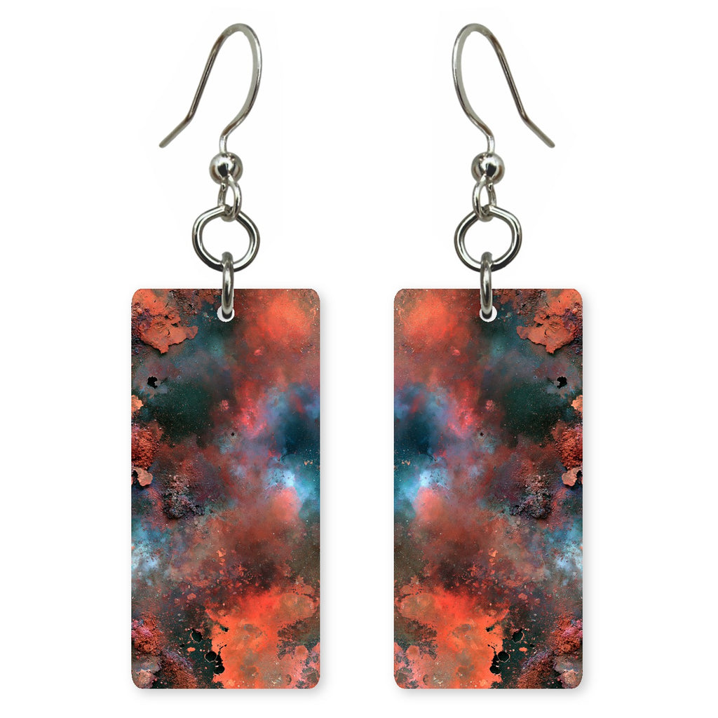 Crimson Teal Vastness Earrings | FWX2273