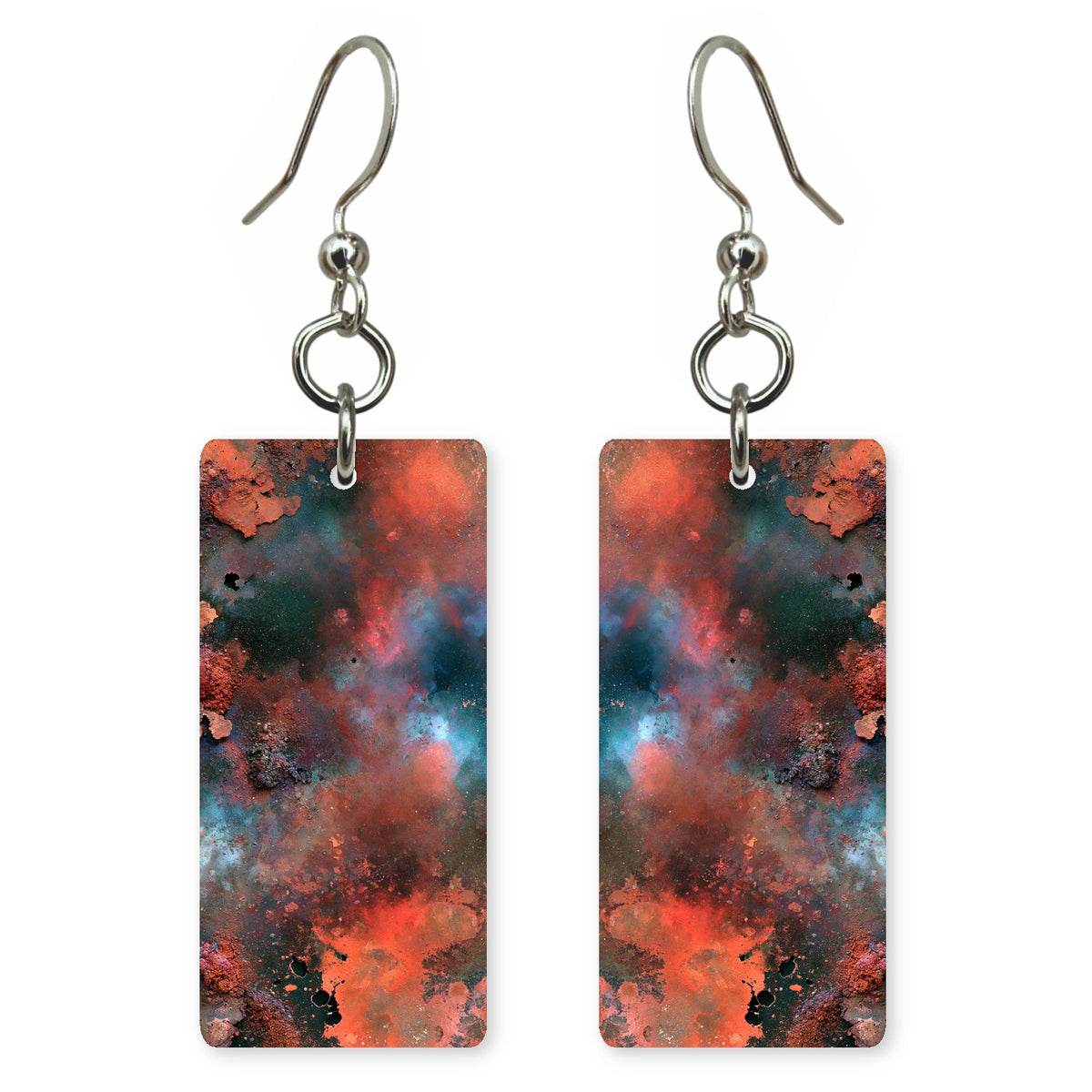 Crimson Teal Vastness Earrings | FWX2273