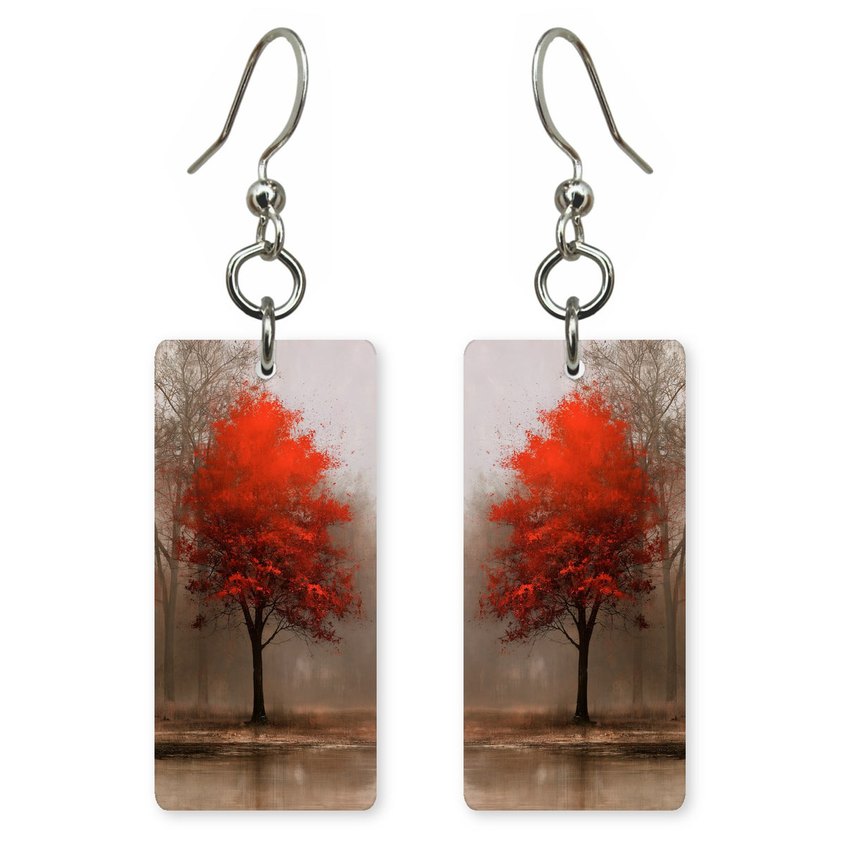 Misted Red Tenderness Earrings | FWX2280
