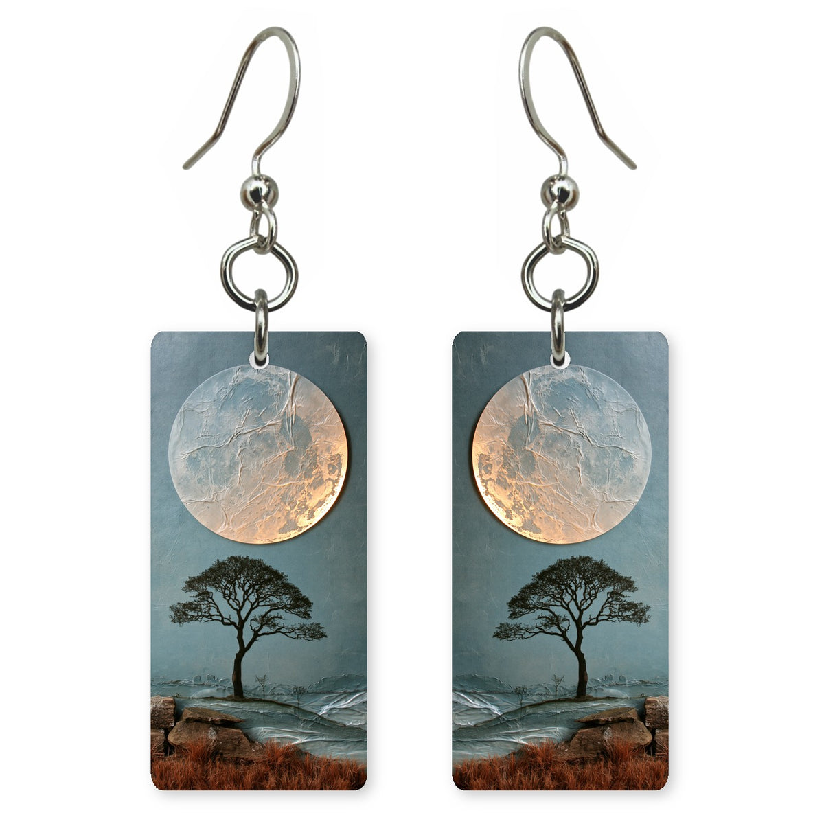 Silver Slate Repose Earrings | FWX2283