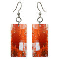 Orange Slash Agitated Earrings | FWX2286