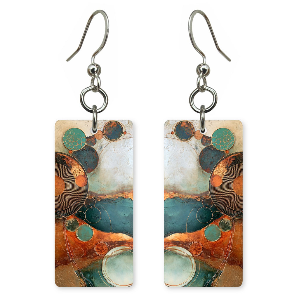 Teal Copper Intrigue Earrings | FWX2289