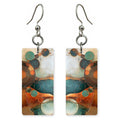 Teal Copper Intrigue Earrings | FWX2289