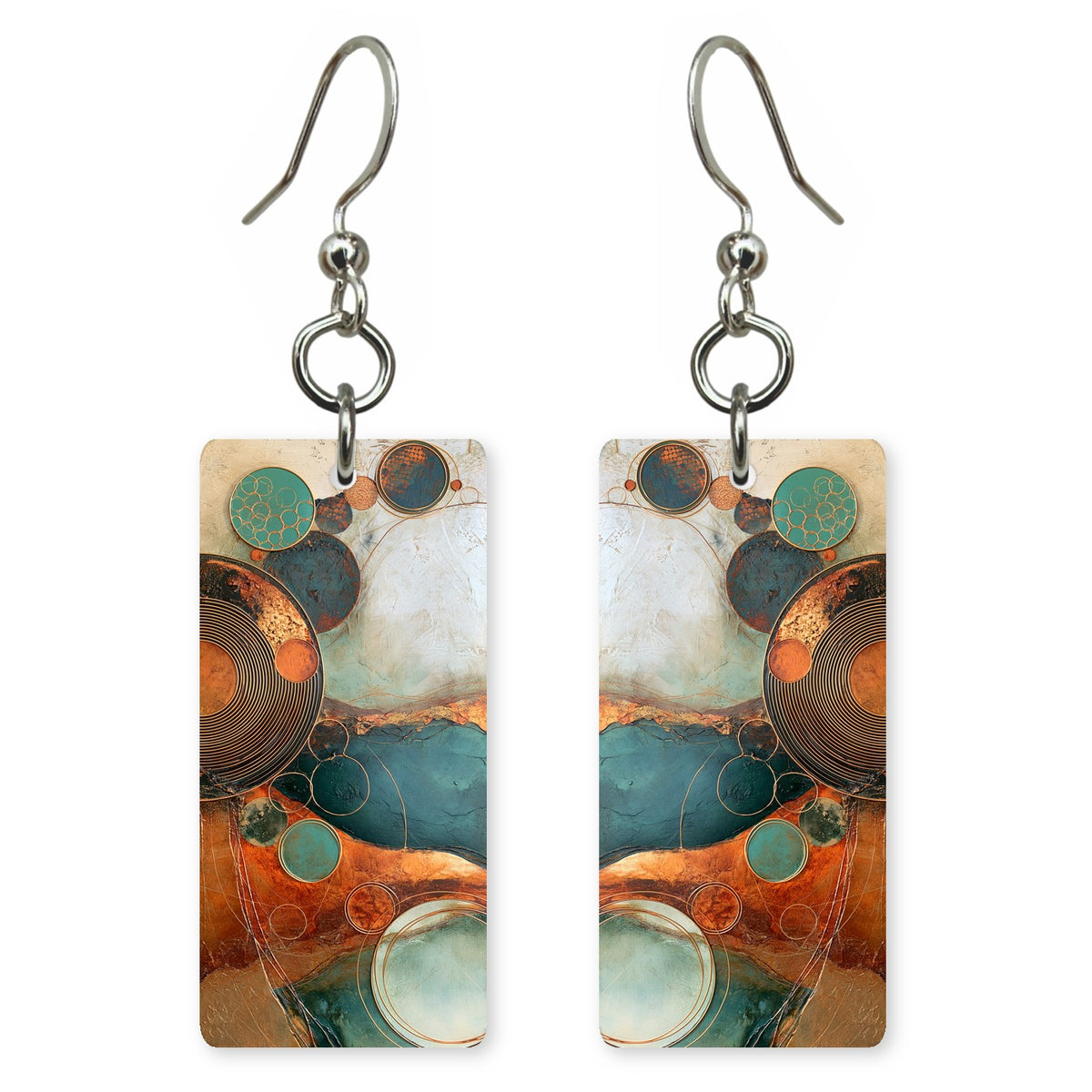 Teal Copper Intrigue Earrings | FWX2289