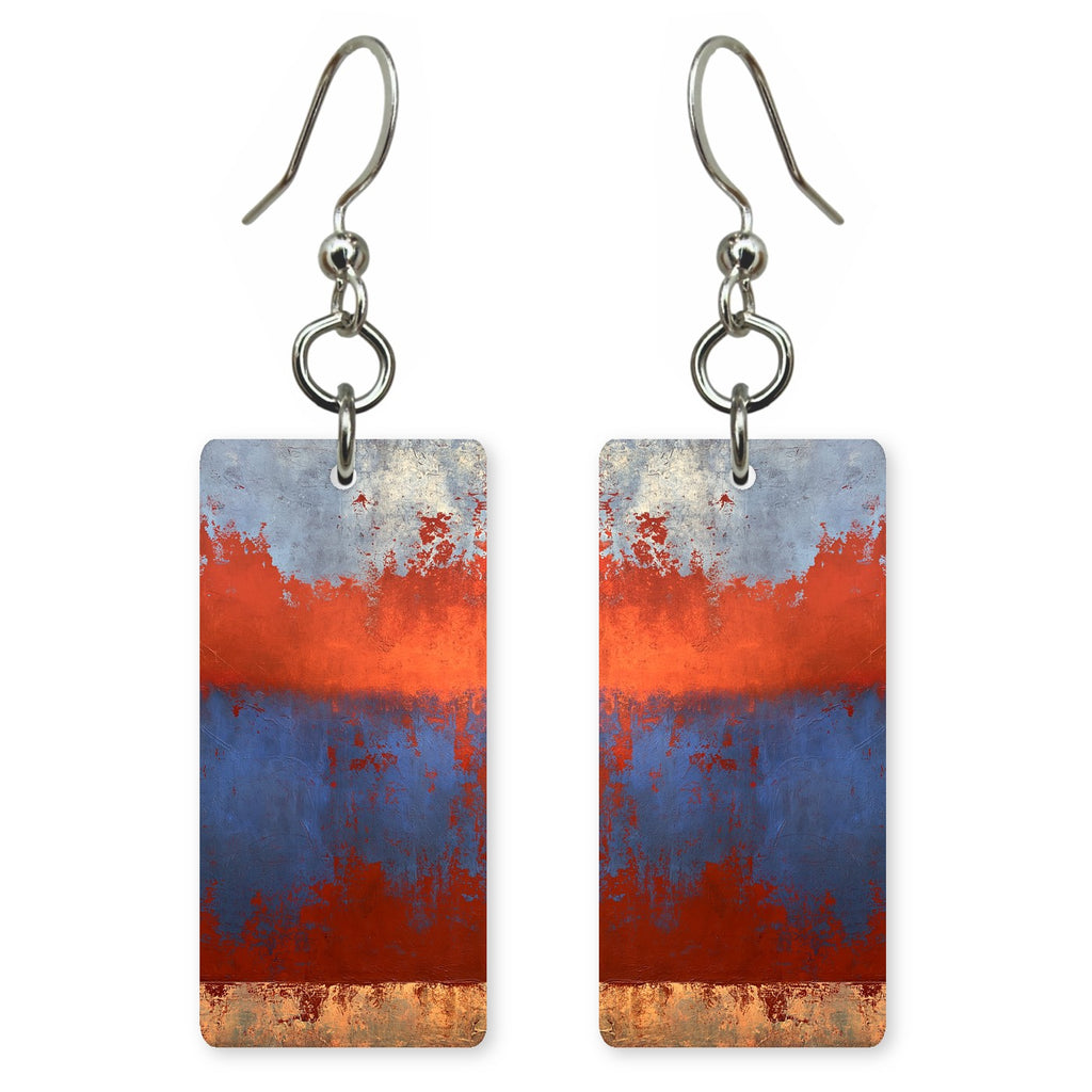 Brick Red Cobalt Conflict Earrings | FWX2293