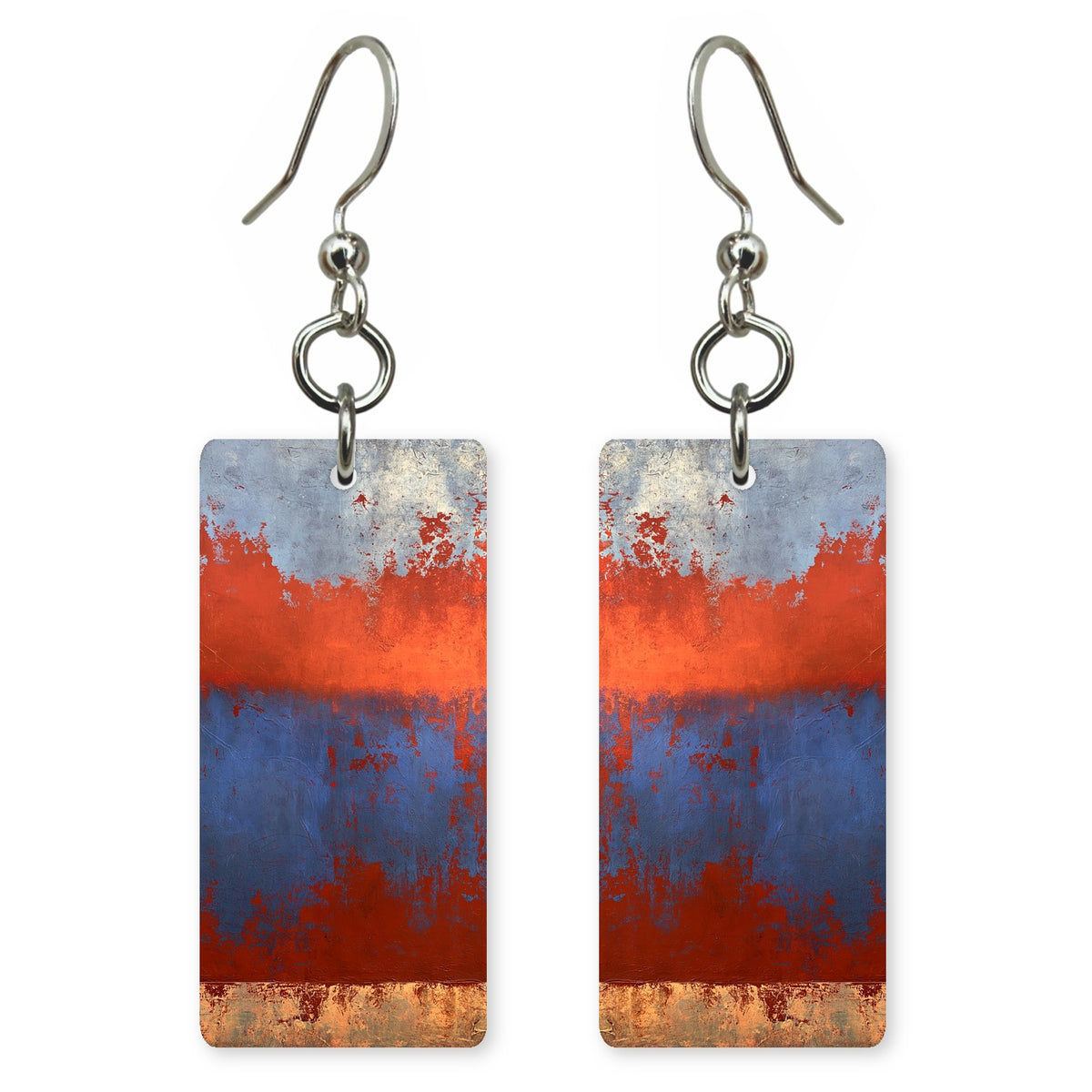 Brick Red Cobalt Conflict Earrings | FWX2293