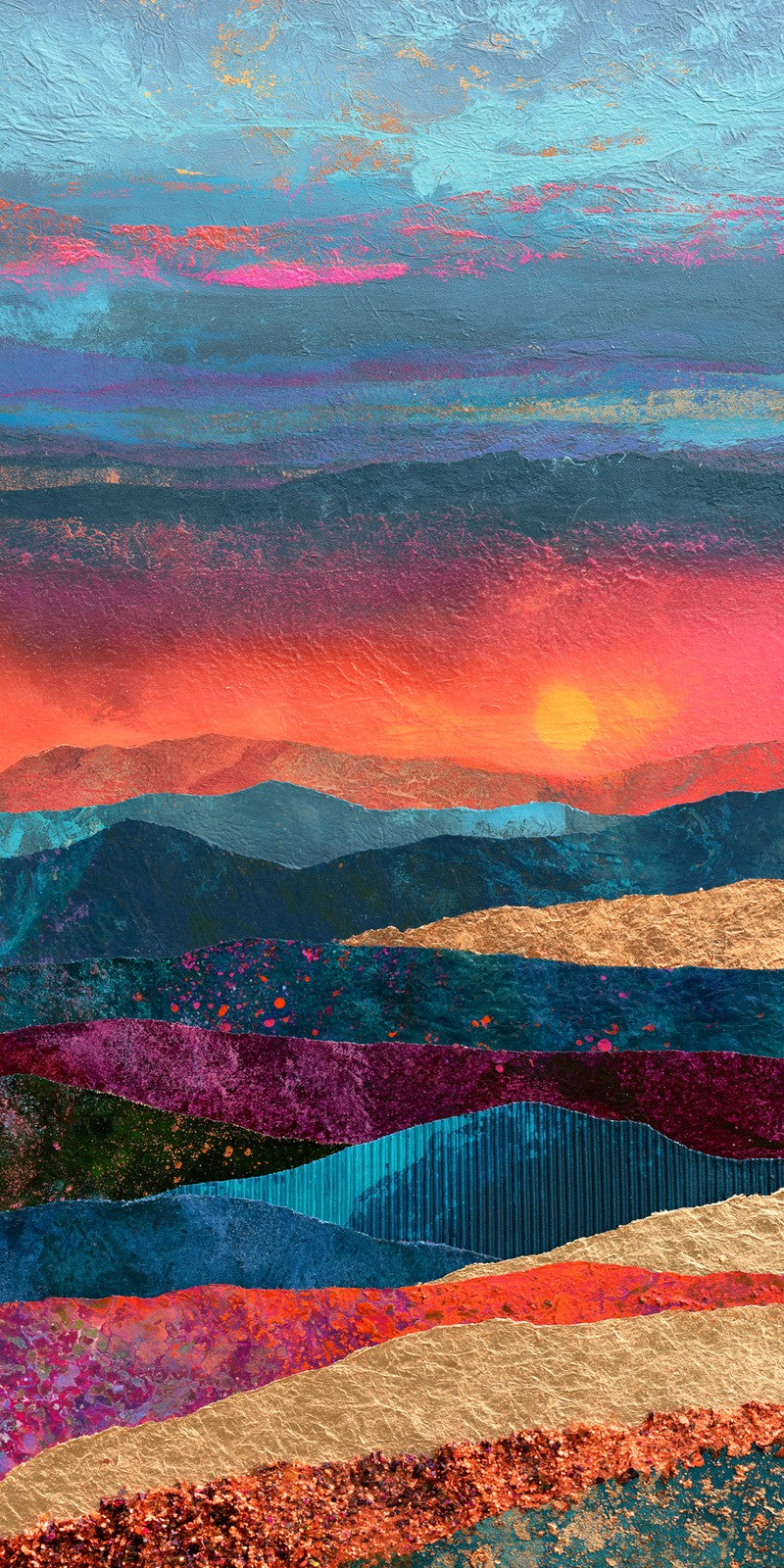 Magenta Ridge Warmth Earrings | FWX2298