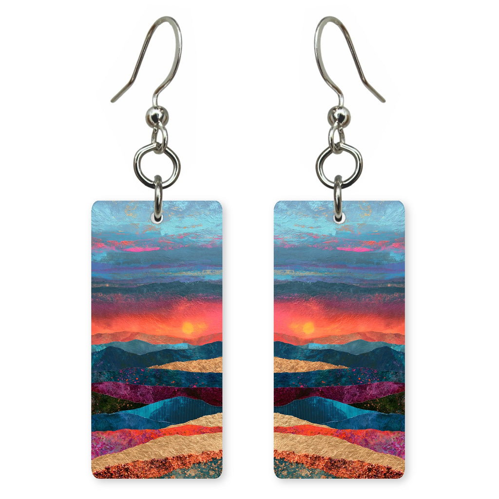 Magenta Ridge Warmth Earrings | FWX2298