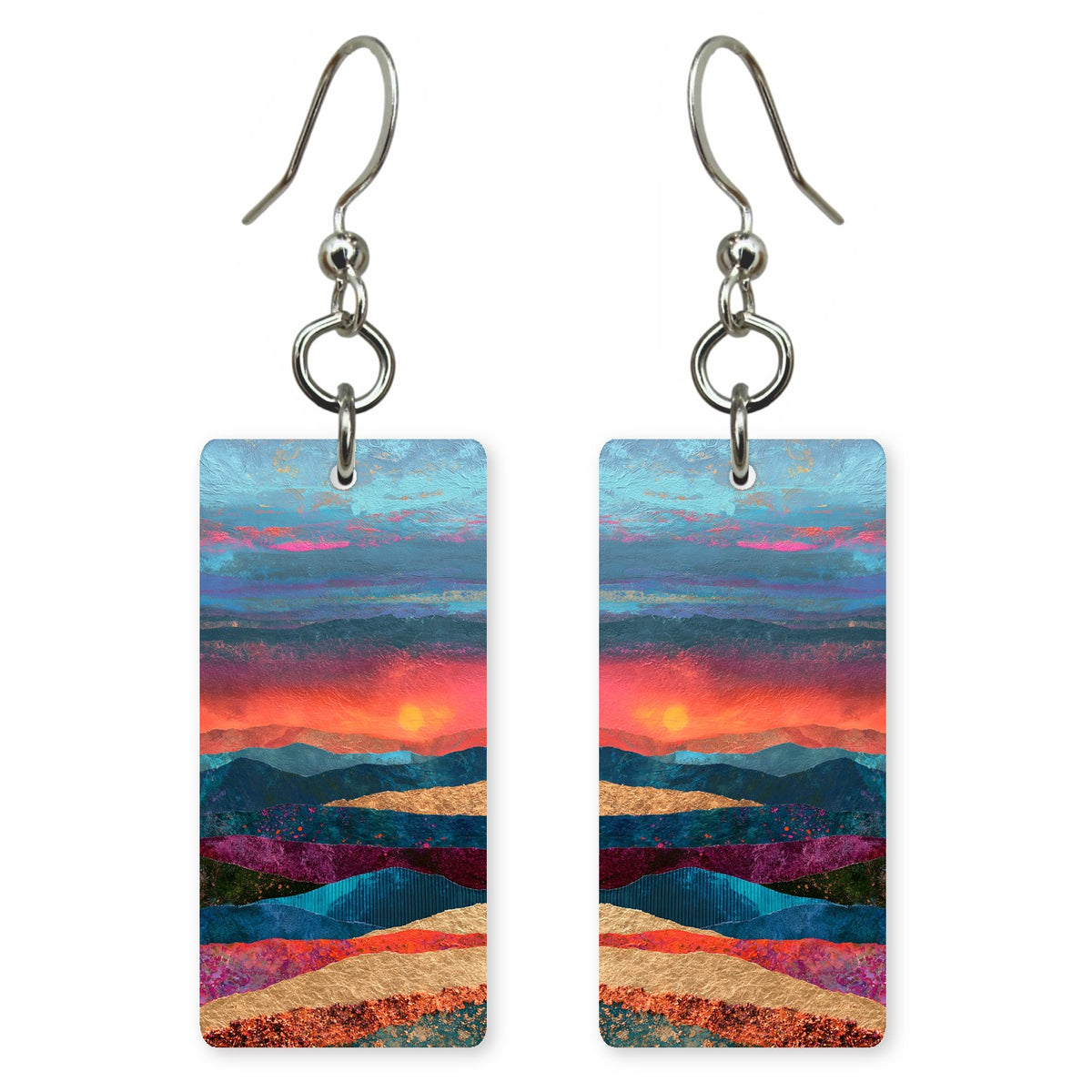 Magenta Ridge Warmth Earrings | FWX2298