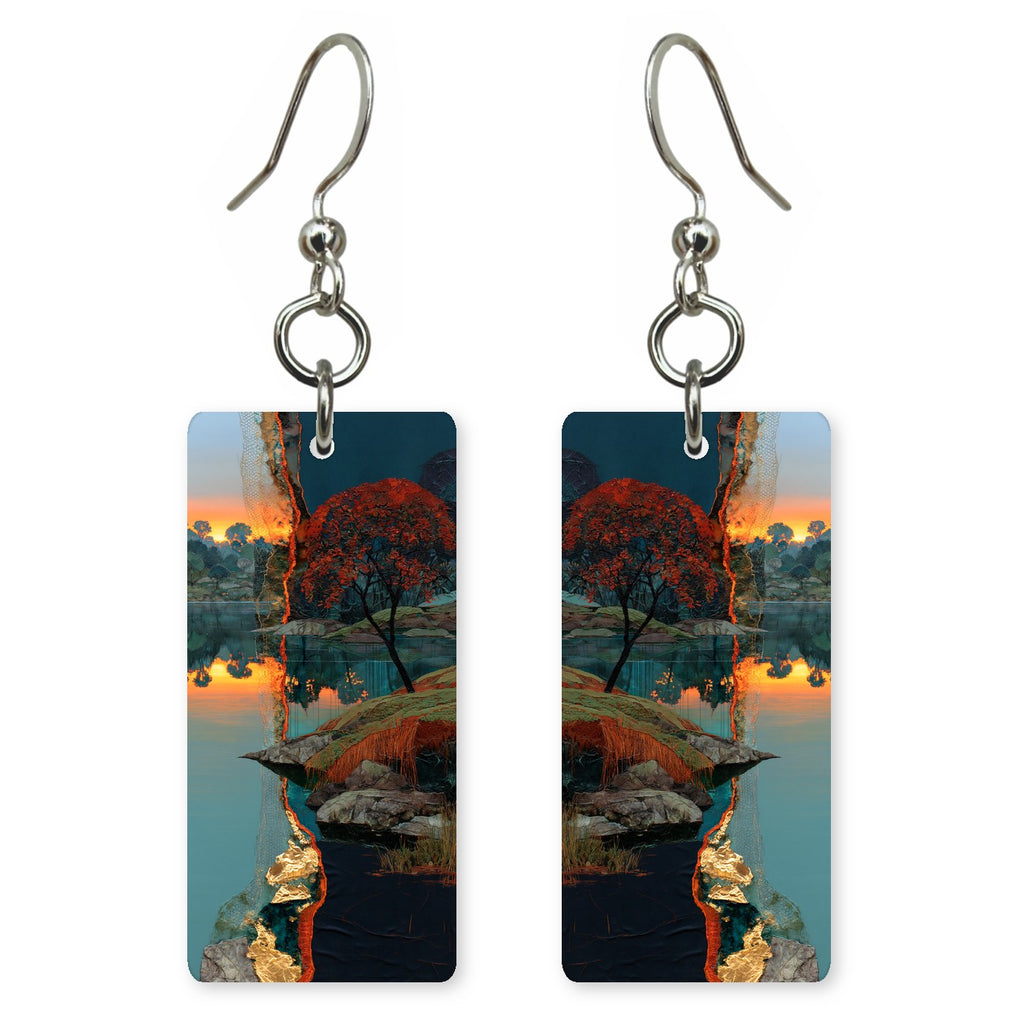 Gilded Teal Duality Earrings | FWX2313