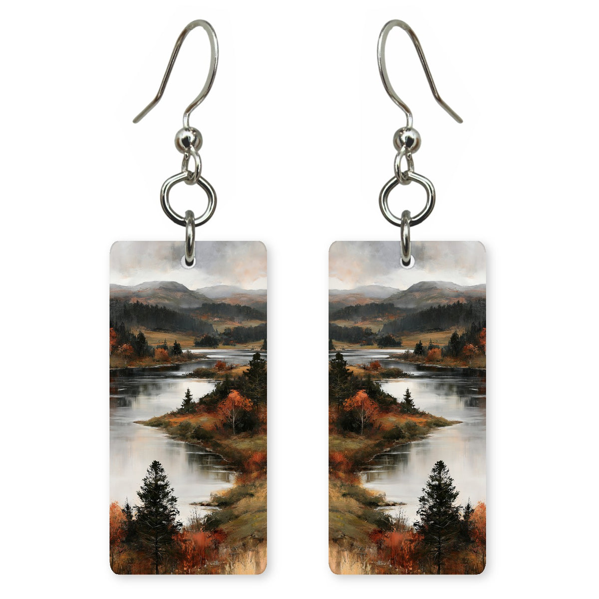 Gray Rust Quiet Earrings | FWX2318