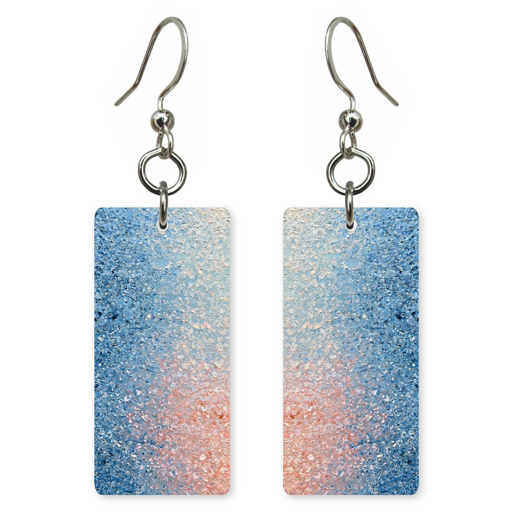 Denim and Peach Calm Earrings | FWX231