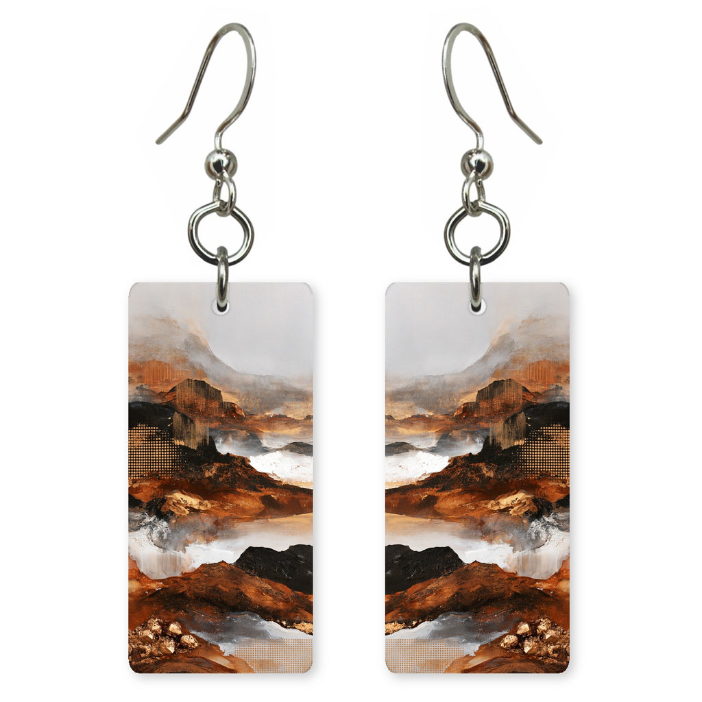 Taupe Gray Distance Earrings | FWX2328