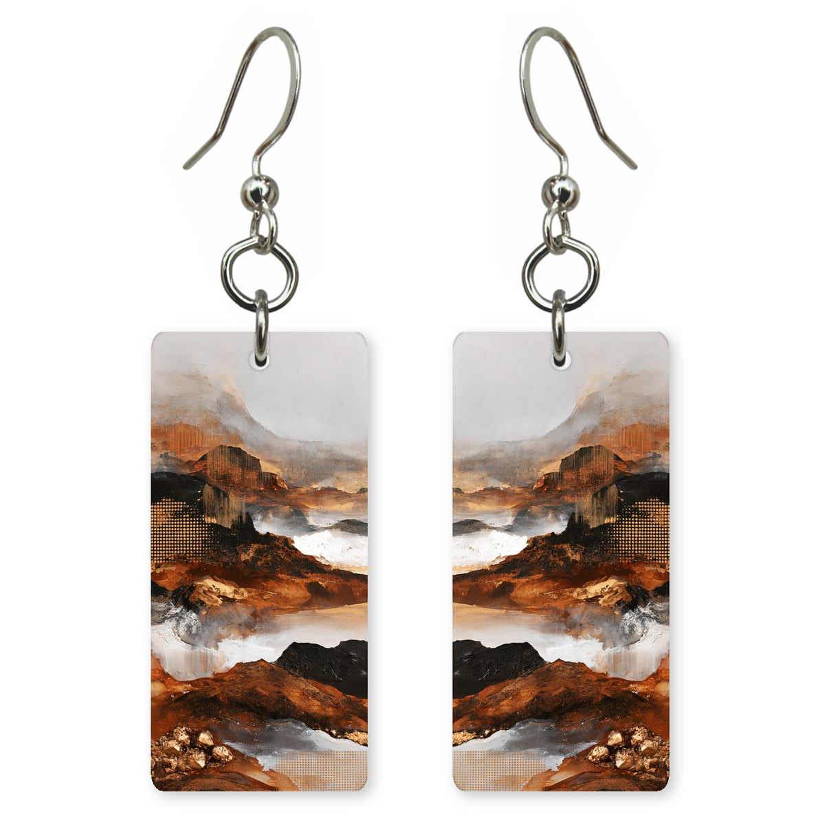 Taupe Gray Distance Earrings | FWX2328