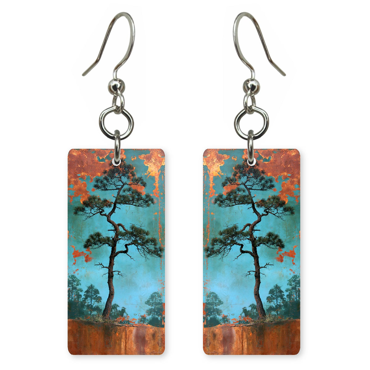 Teal Rust Independence Earrings | FWX2344