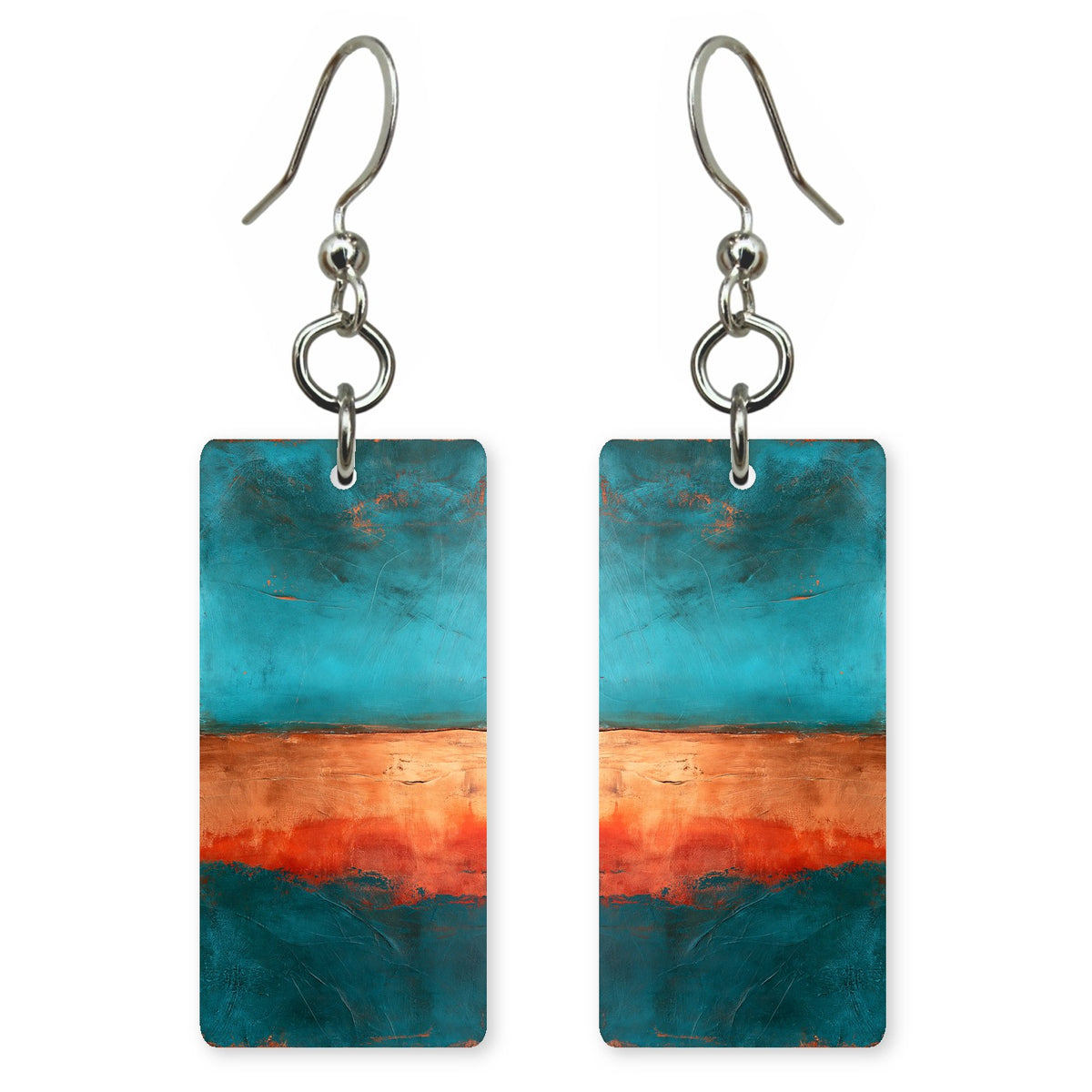 Teal Copper Settling Earrings | FWX2348
