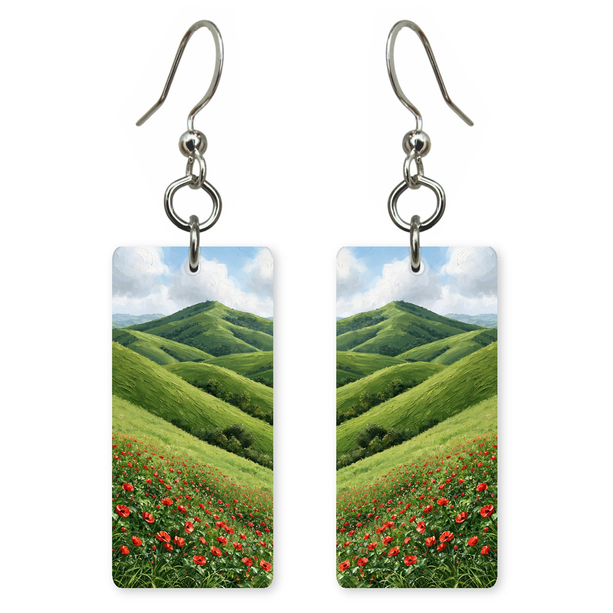 Poppy Green Freshness Earrings | FWX2349