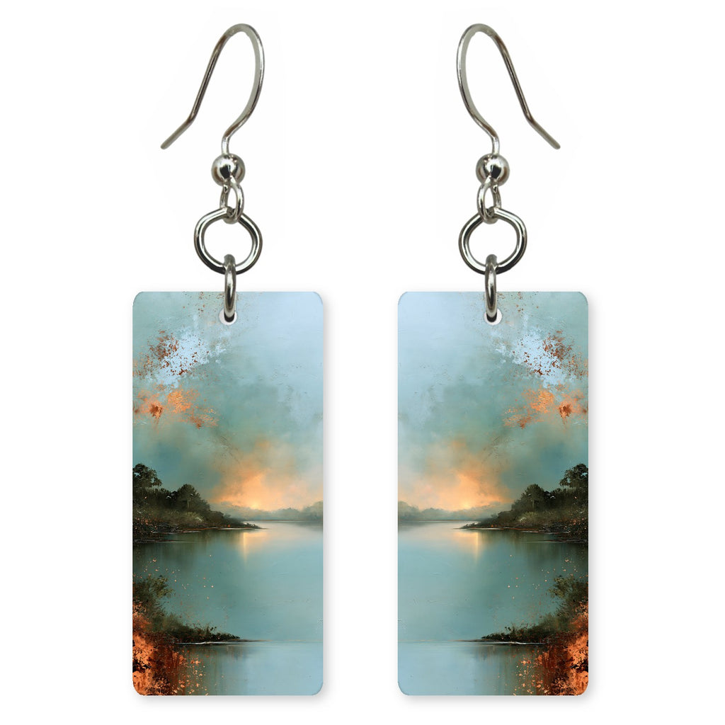 Gray Blue Uneasy Peace Earrings | FWX2350