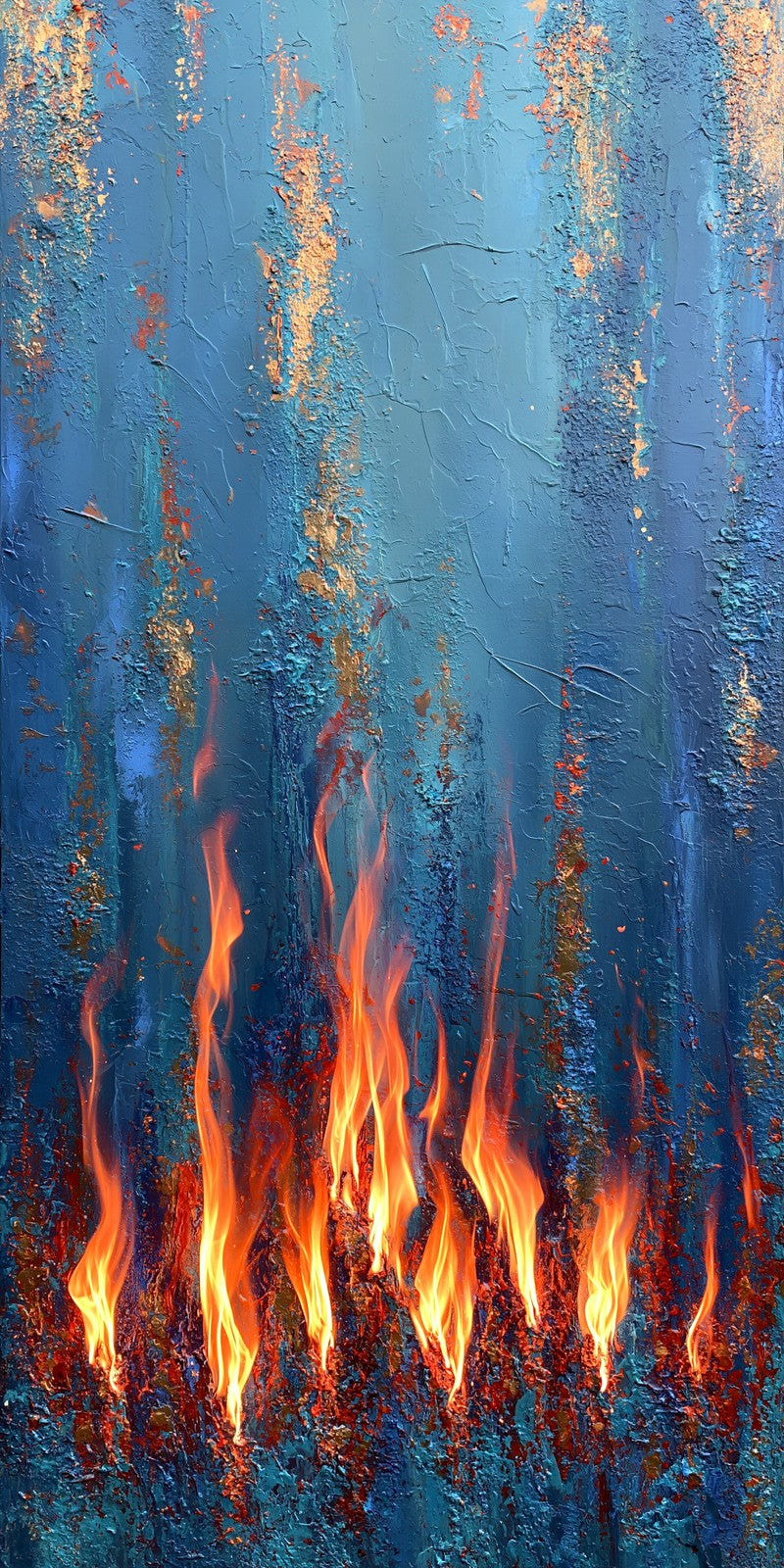 Cobalt Flame Anger Earrings | FWX2354