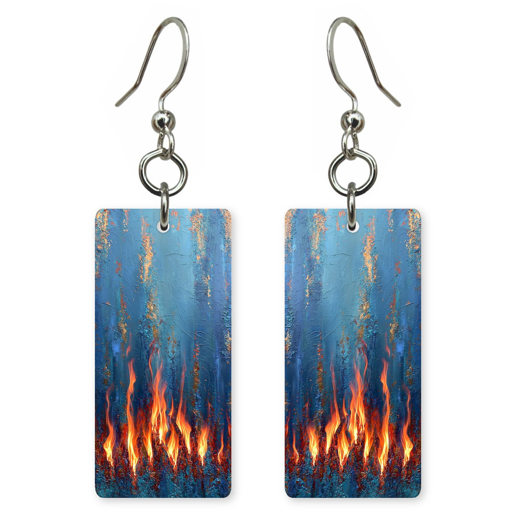 Cobalt Flame Anger Earrings | FWX2354