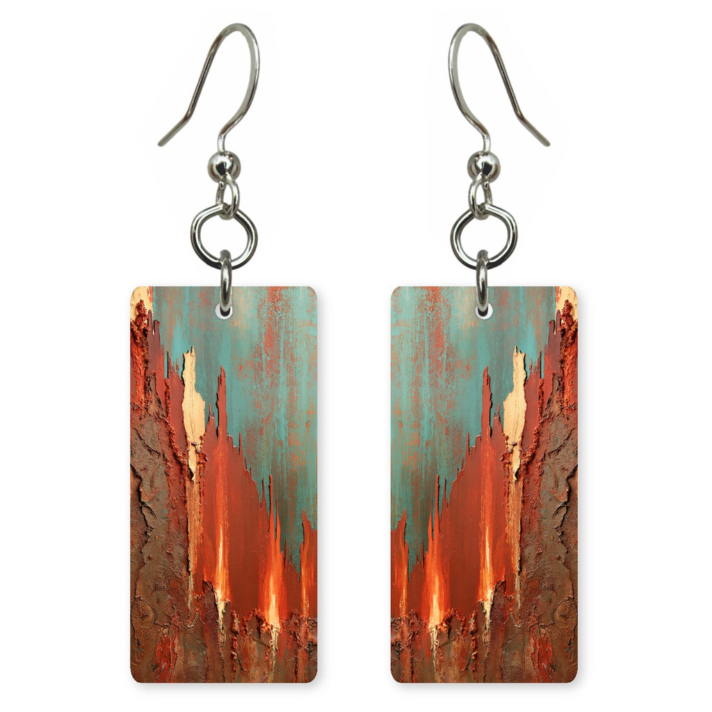 Rust Teal Smolder Earrings | FWX2358