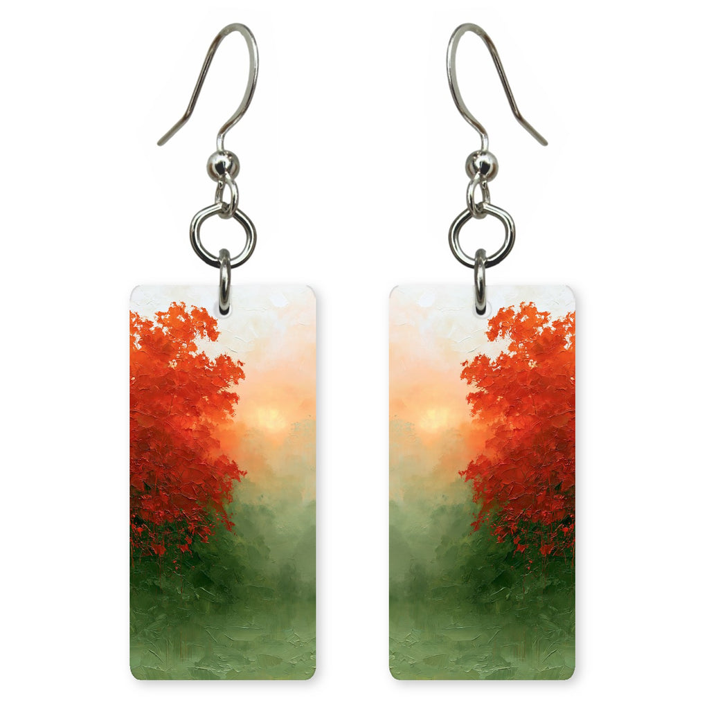 Crimson Green Delight Earrings | FWX2362