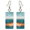 Teal Copper Peace Earrings | FWX2363