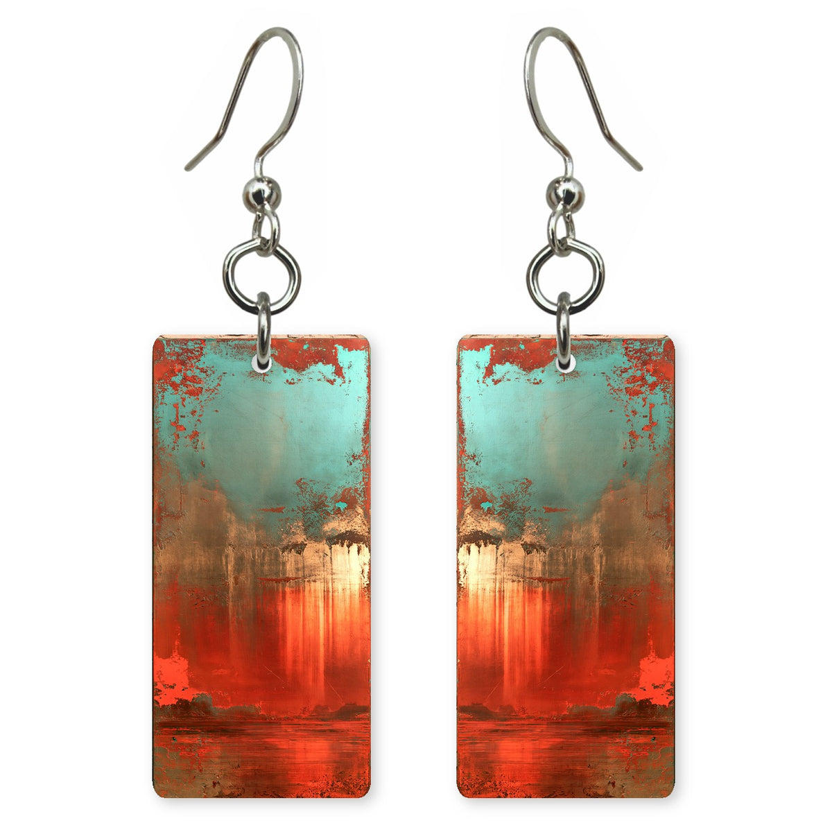 Rust Teal Sorrow Earrings | FWX2365