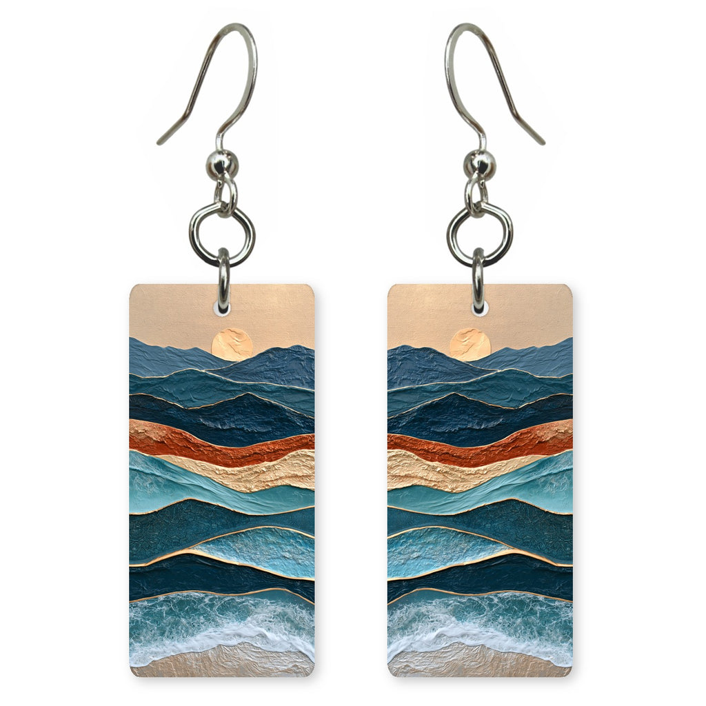 Navy Layered Calm Earrings | FWX2367