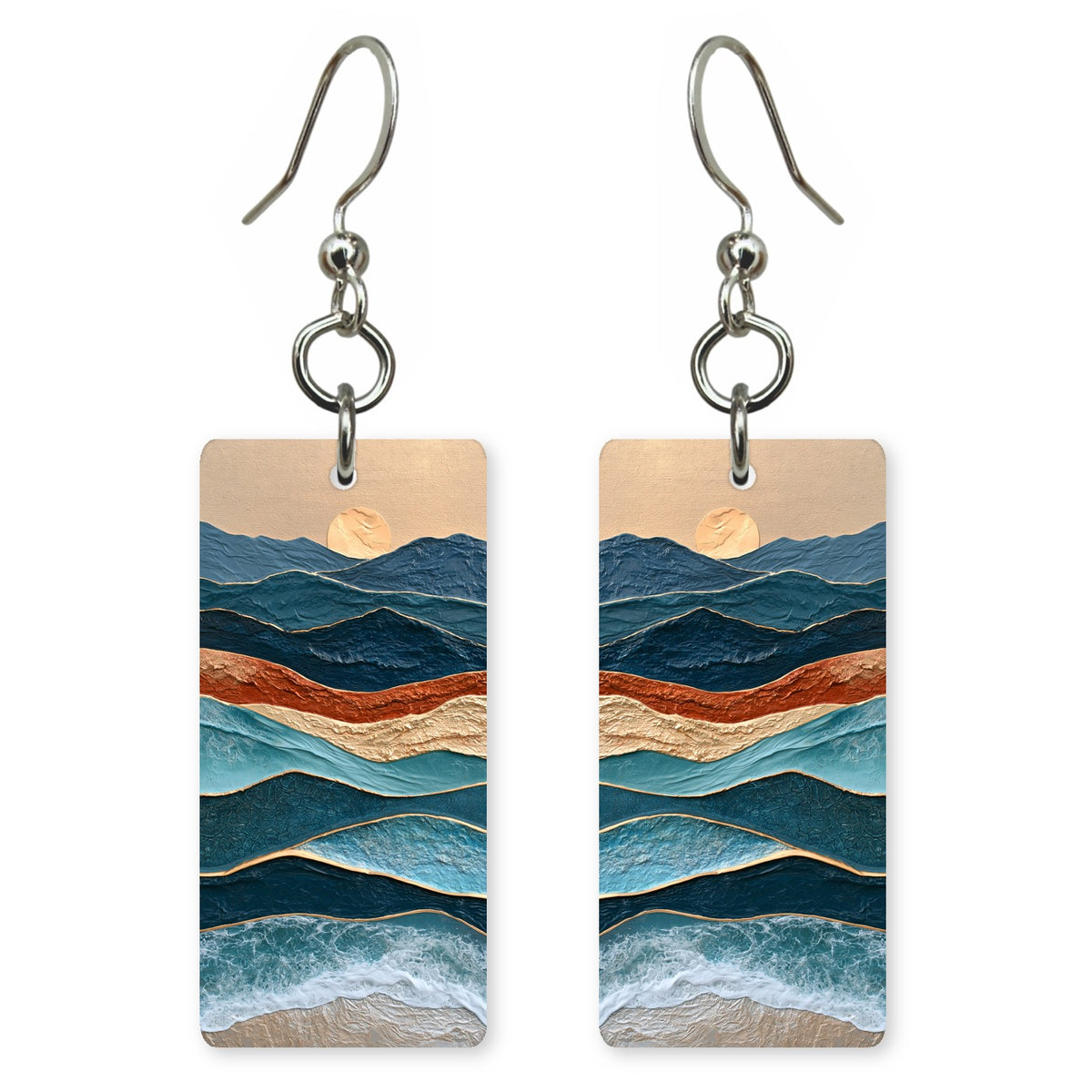 Navy Layered Calm Earrings | FWX2367