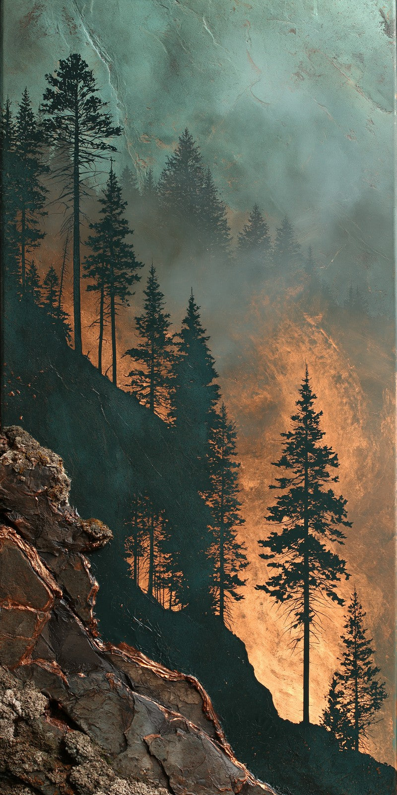 Smoky Teal Solitude Earrings | FWX2368