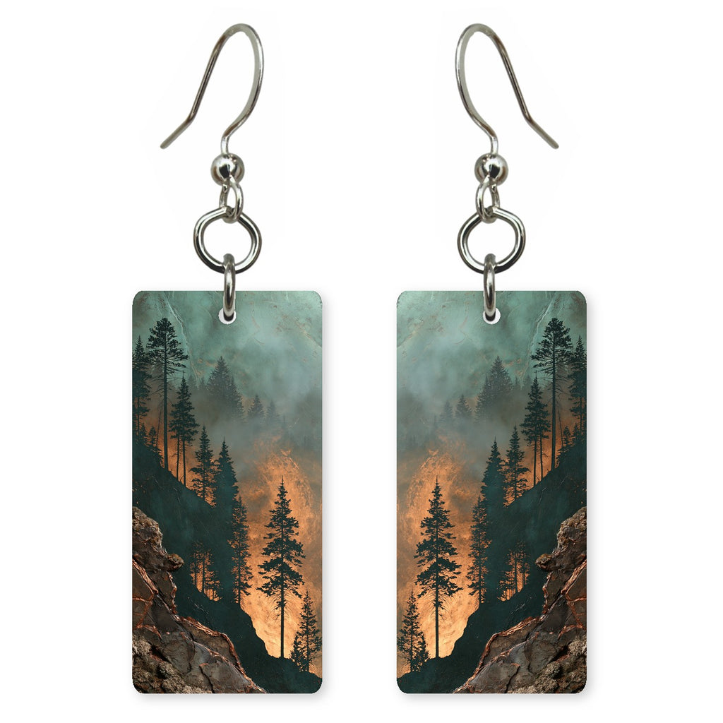 Smoky Teal Solitude Earrings | FWX2368
