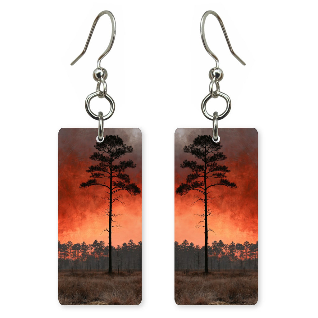Crimson Brown Solitude Earrings | FWX2385