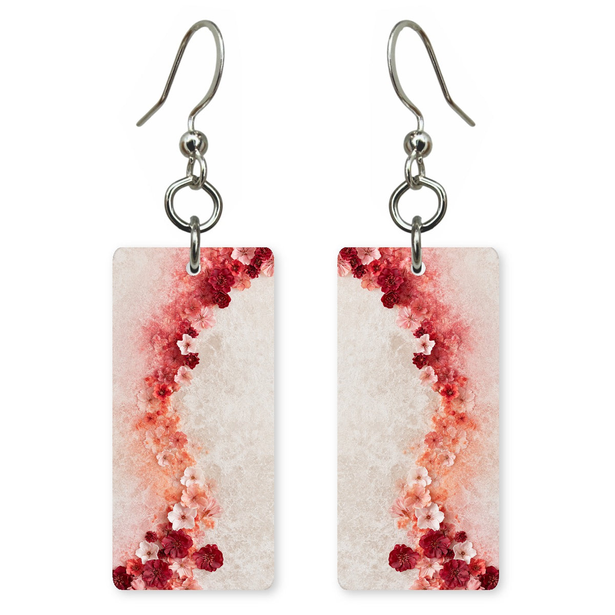 Crimson Parting in Cream Earrings | FWX238
