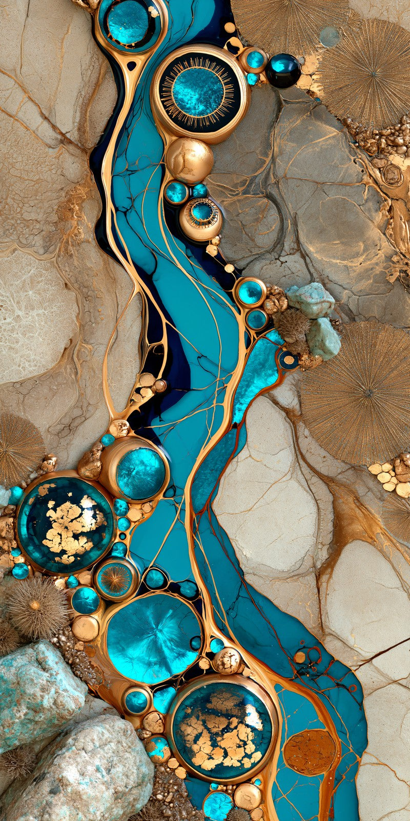 Gilded Teal Treasure Earrings | FWX2392