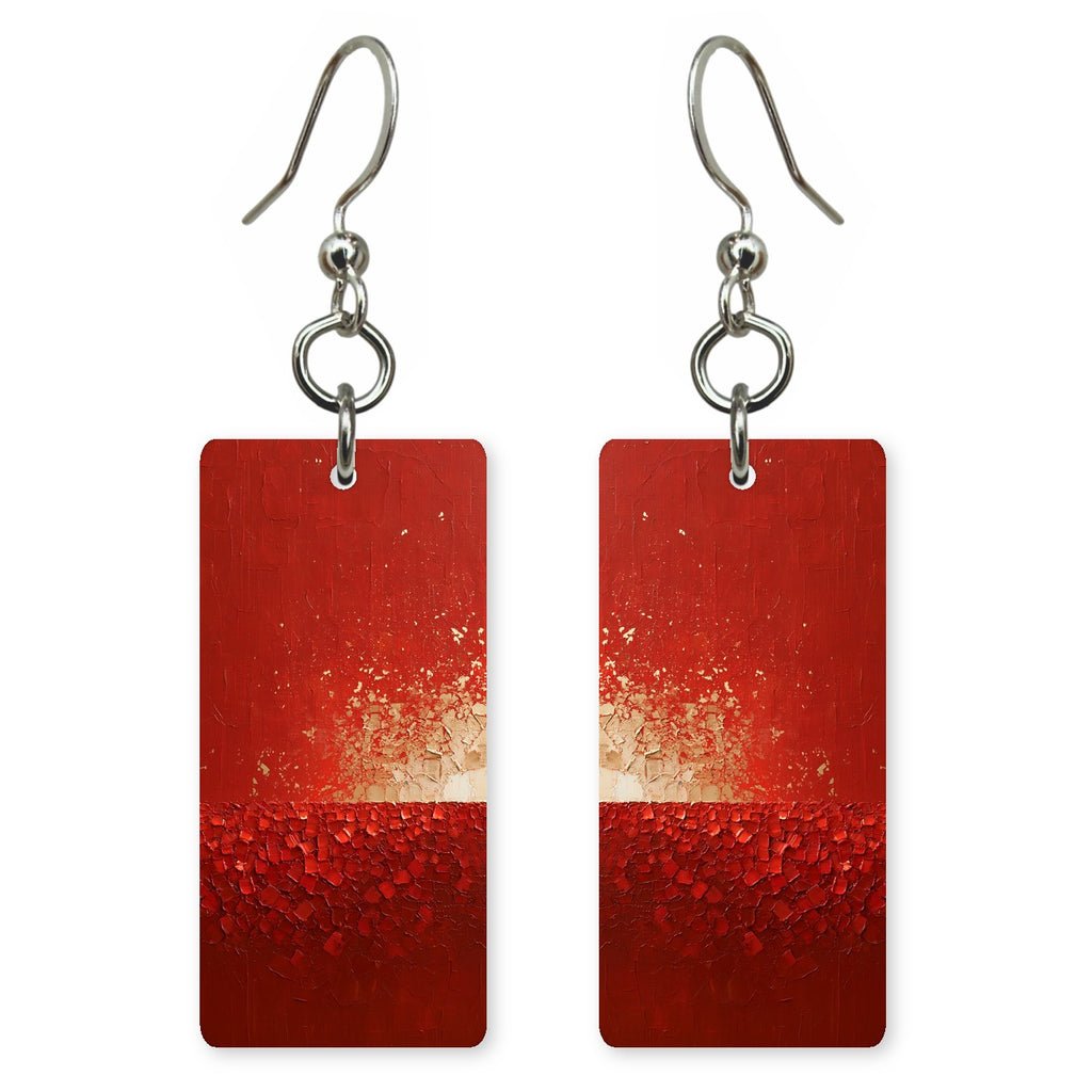 Red Crimson Fervor Earrings | FWX2396