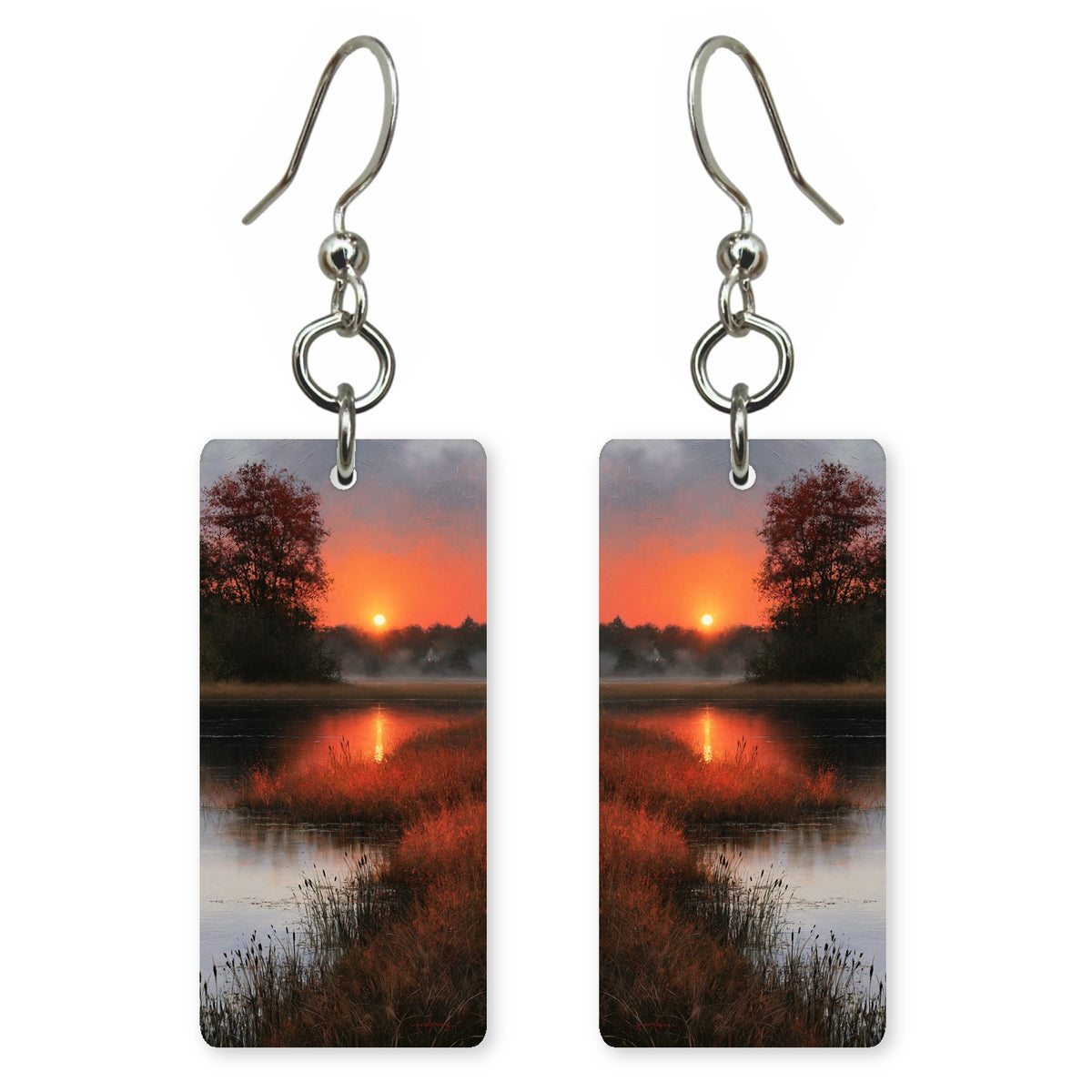 Ember Brown Peace Earrings | FWX2398