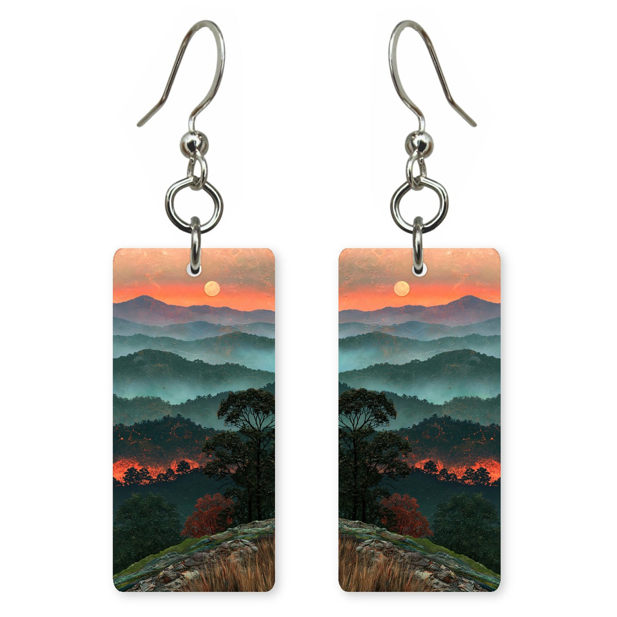 Teal Hills Grateful Earrings | FWX2401