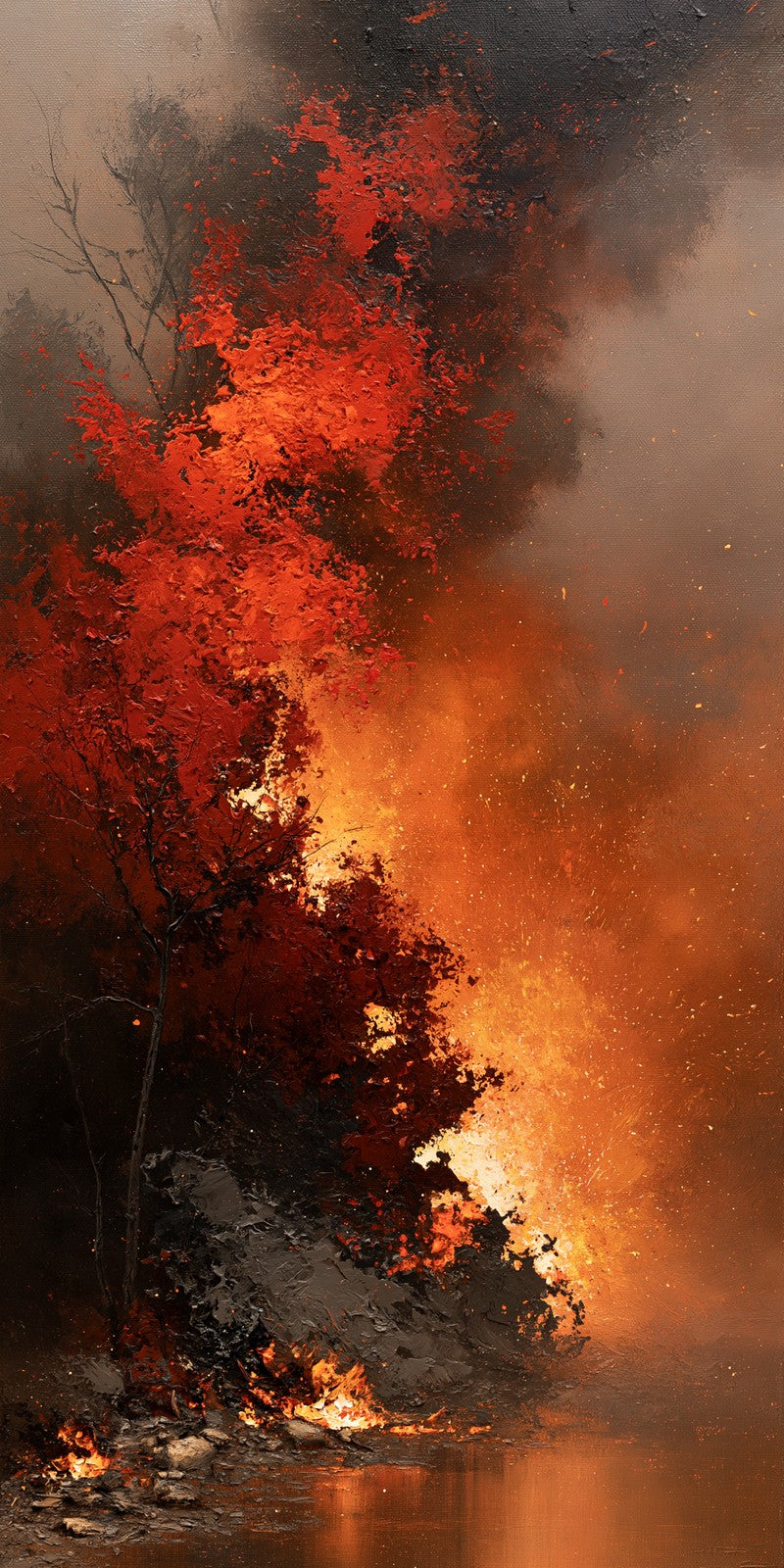 Inferno Orange Fear Earrings | FWX2402
