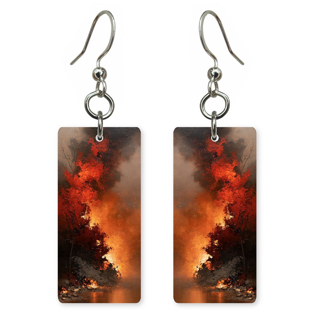 Inferno Orange Fear Earrings | FWX2402