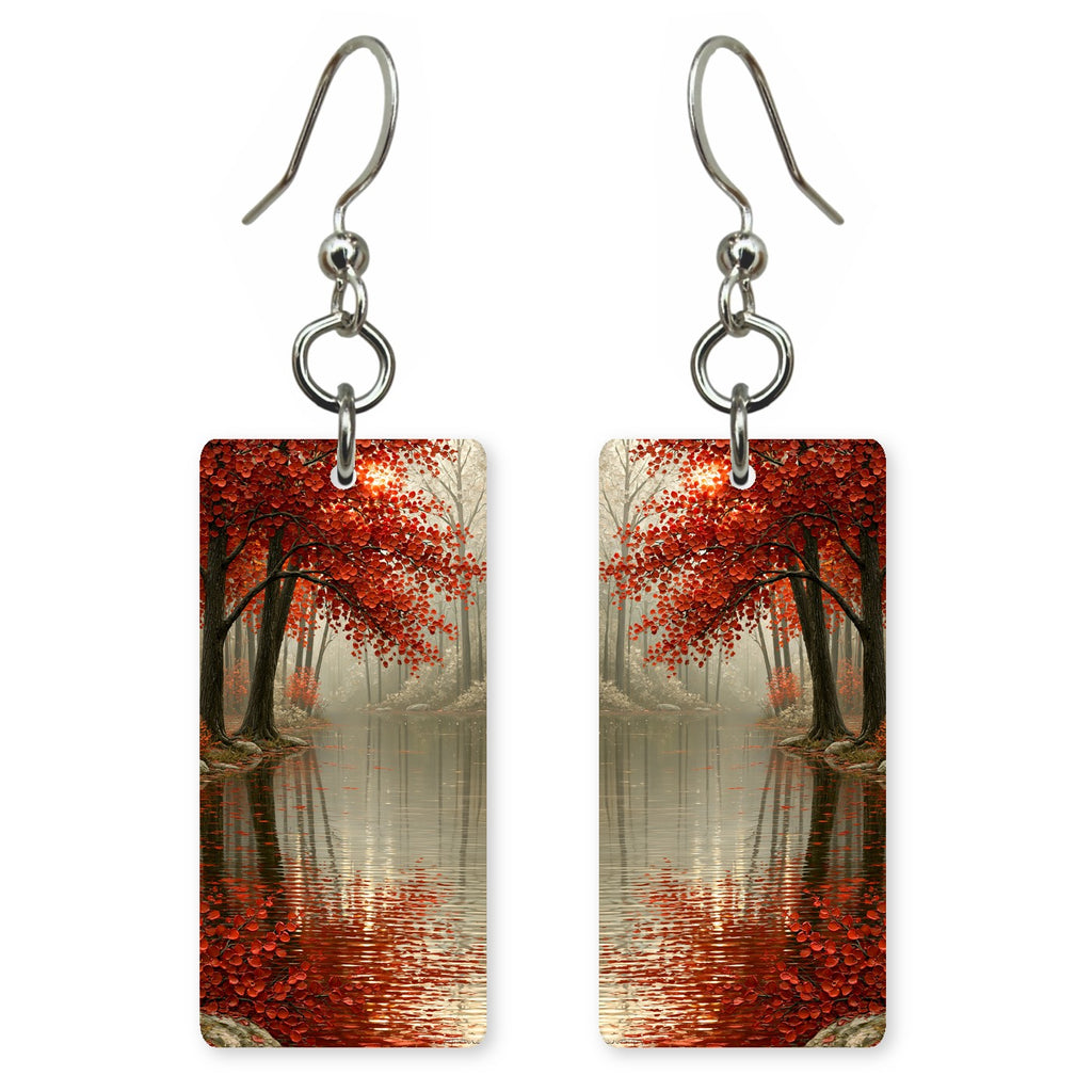 Crimson Gray Gentleness Earrings | FWX2406