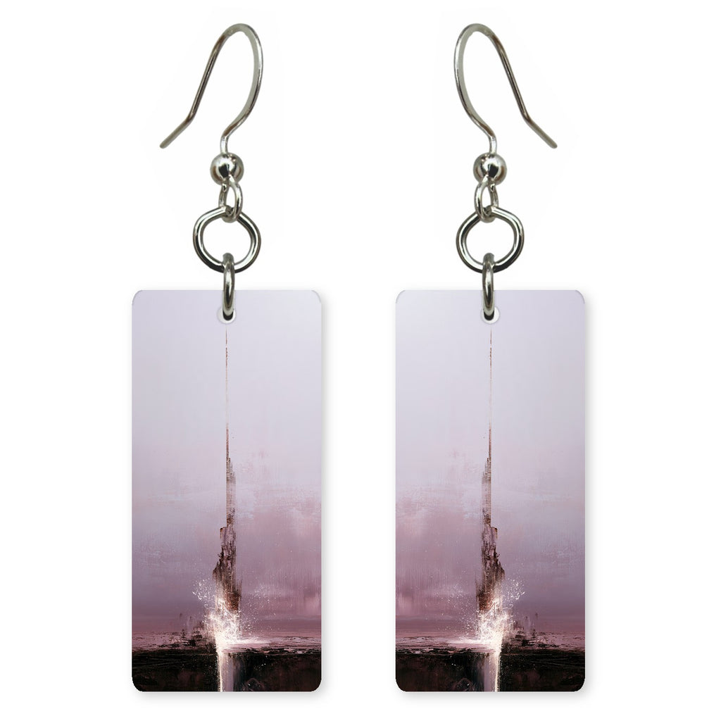 Mauve Charcoal Rupture Earrings | FWX2440