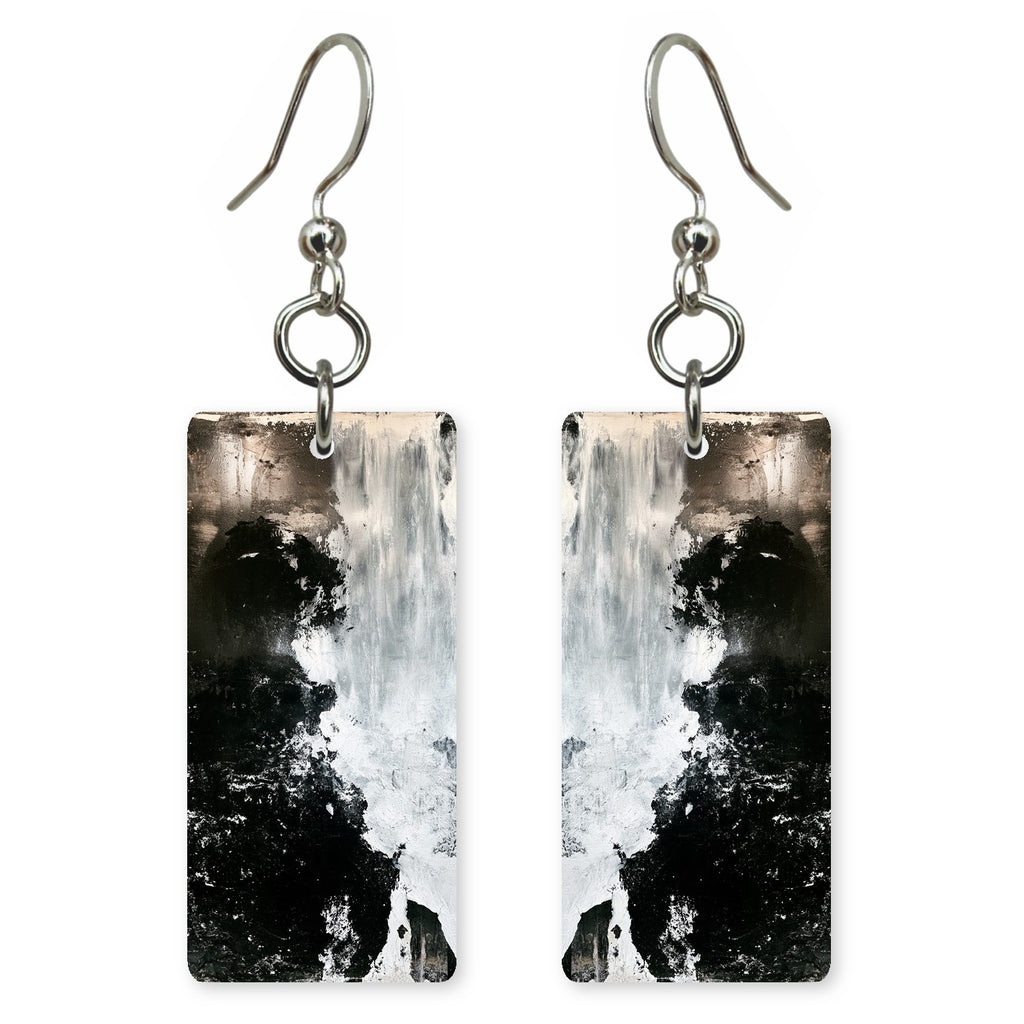 Ink White Upheaval Earrings | FWX2441