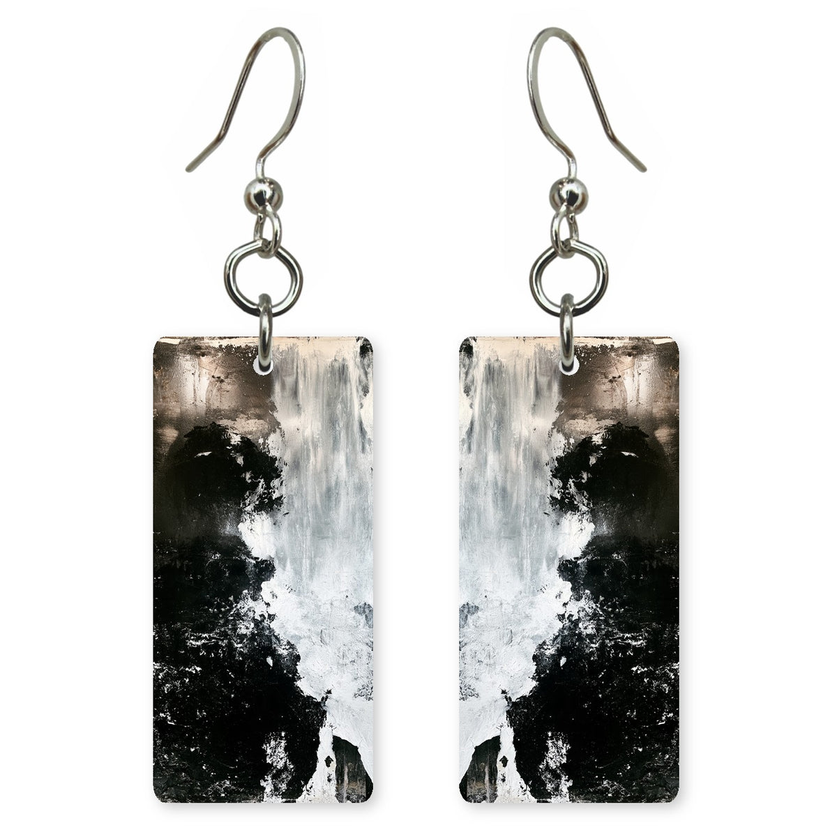Ink White Upheaval Earrings | FWX2441