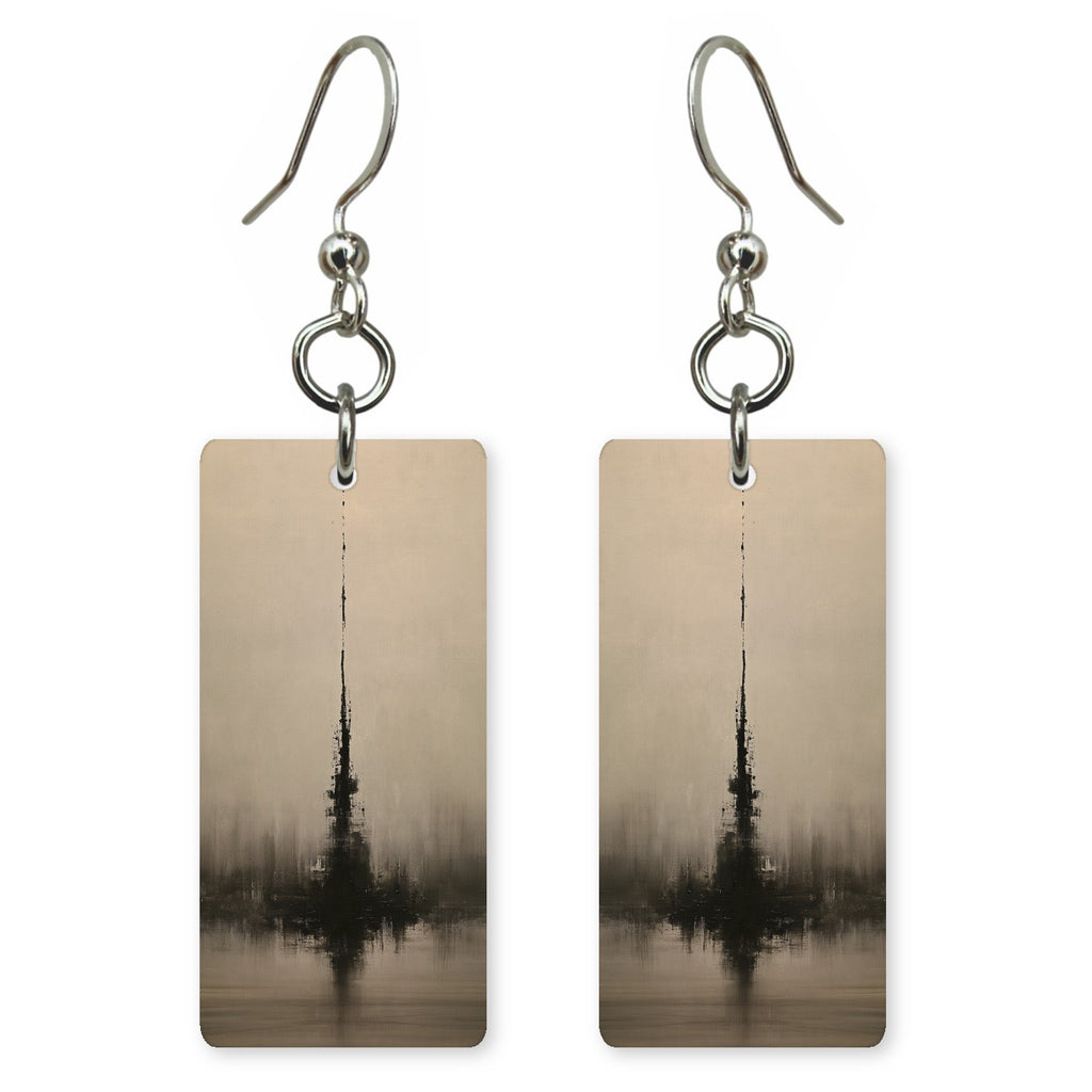 Taupe Shadow Isolation Earrings | FWX2442