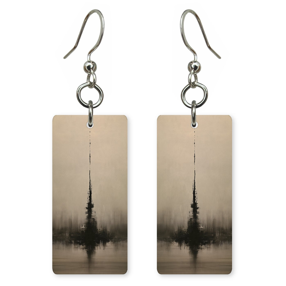 Taupe Shadow Isolation Earrings | FWX2442